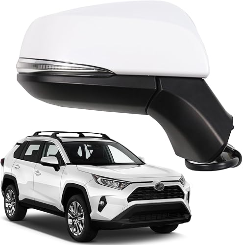Miniatura 8 de Marretoo Conjunto de espejo lateral para Toyota RAV4, lado del pasajero, 2019, 2020, 2021, 2022, 2023, 2024, potencia, calentado, señal de giro, BSM