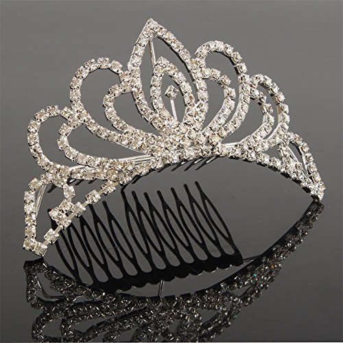 Bseash CROWN Headband Princess Elegant Crown With Combs Pin thumb #1