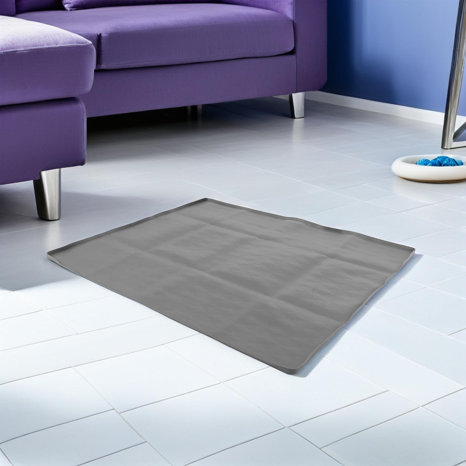 YARNOW Support avec Bord Haut et Base Antidérapante Plateau Facile à Utiliser pour Tapis de Propreté en Silicone pour Chiots en Apprentissage Propreté Lors de Voyages