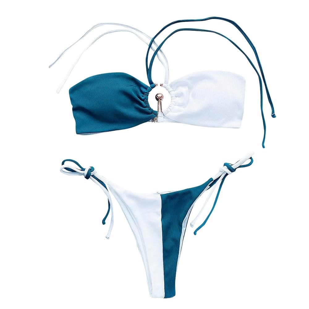 Amazon.com: Criss Cross Halter Bikini Sets Two Color Bikini