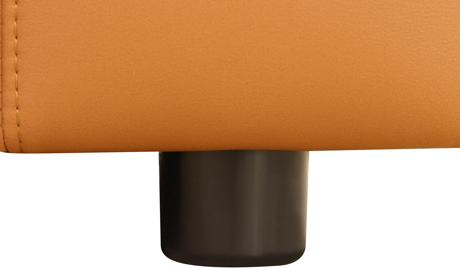 Power Reclining Sectional Sofa with Console，4 Seats Leather Sectional Couch Living Room Set L Shaped Couch with Cup Holders/USB Charging/Manual Adjustable Headrests,Ginger