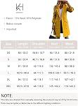 Kinghua Women's Double Breasted Wool Coat Fall Winter Notched Lapel Midi Long Wool Peacoat Jacket