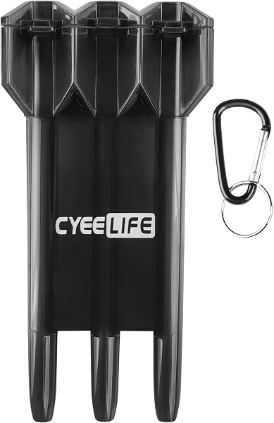 CyeeLife Funda de Transporte para Dardos, Funda Ajustable para Dardos, Caja de Almacenamiento Portátil con Cierre de Llave, Black - 1