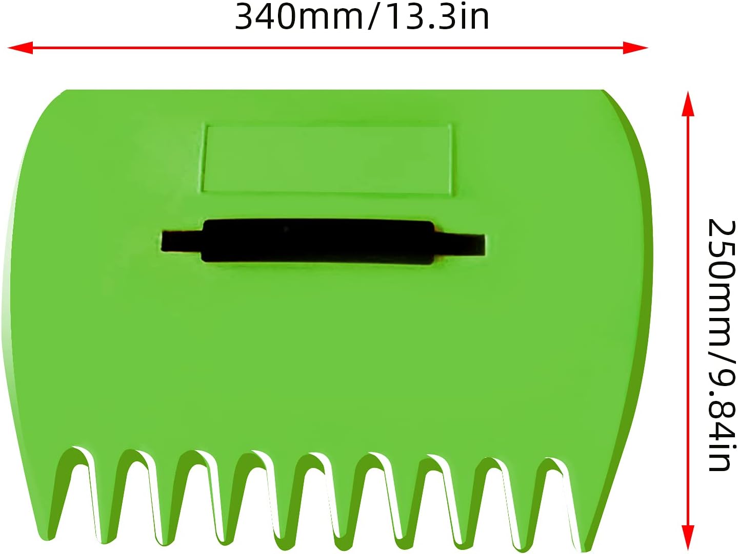 Rastrillo De Hojas De Plástico Templado - 21 Dientes, Color Verde, Ligero Y Resistente Para Jardín Y Camping