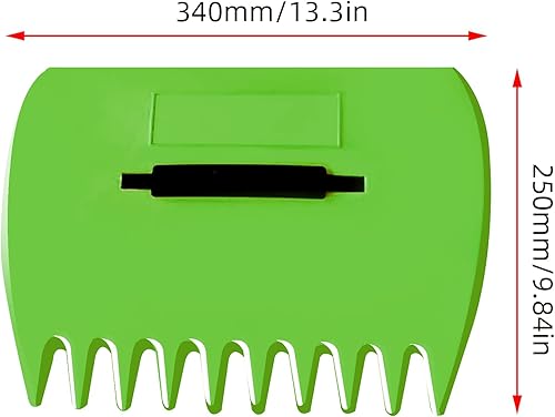 Miniatura 2 de kingsea Rastrillos de mano para hojas de jardín, garras de césped con asas ajustables, agarradores de hojas de plástico para recoger hojas, recortes