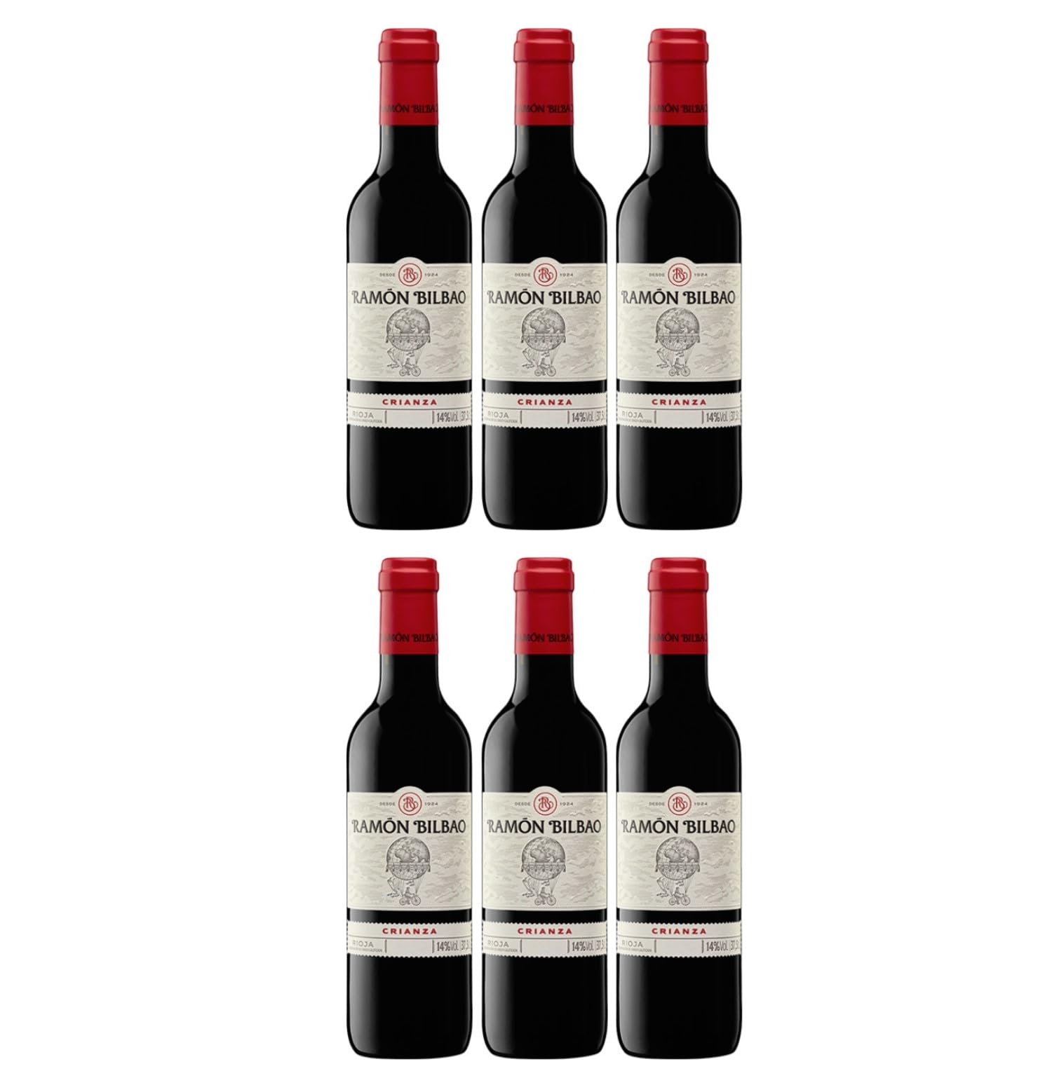 Bodegas Ramón Bilbao Crianza 0,375l Rotwein trocken Spanien inkl. FeinWert E-Book (6 x 0.375 l)