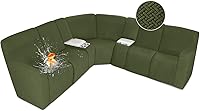 Vista 109 de ALIECOM Fundas 100% impermeables para sofá seccional reclinable en forma de L, fundas elásticas para esquinas de sofá reclinable seccional, funda