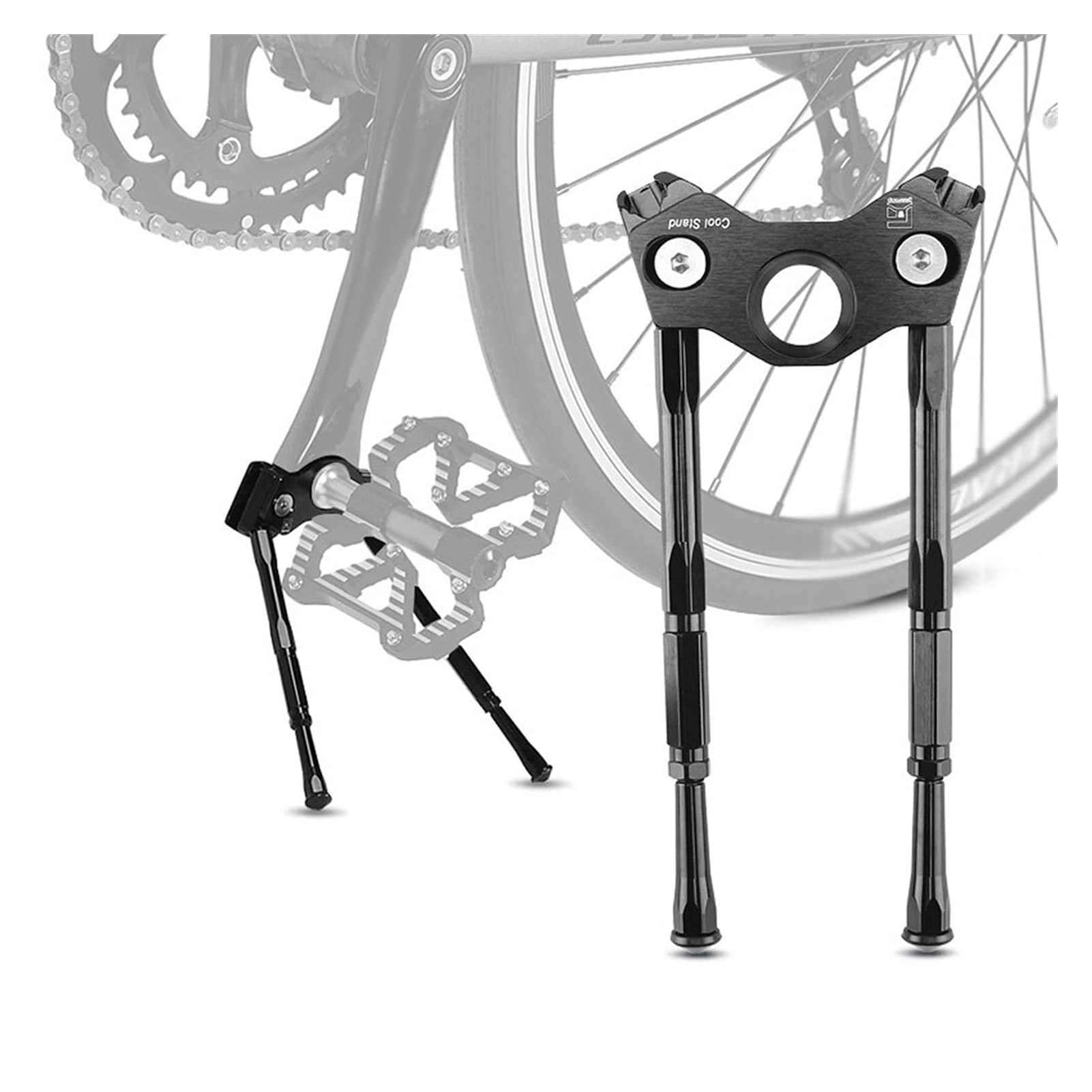 Cavalletto Bici Mountain Bike Road Regolabile Stand Pedali Supporto per Pedale Staffa Regolabile MTB Bicycle Kickstand Parking Steck Support