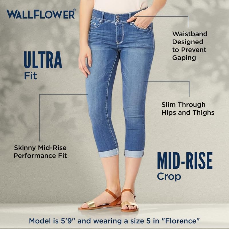WallFlower Womens Ultra Crop Mid-Rise Insta Soft Juniors (Standard and Plus) - Image 5