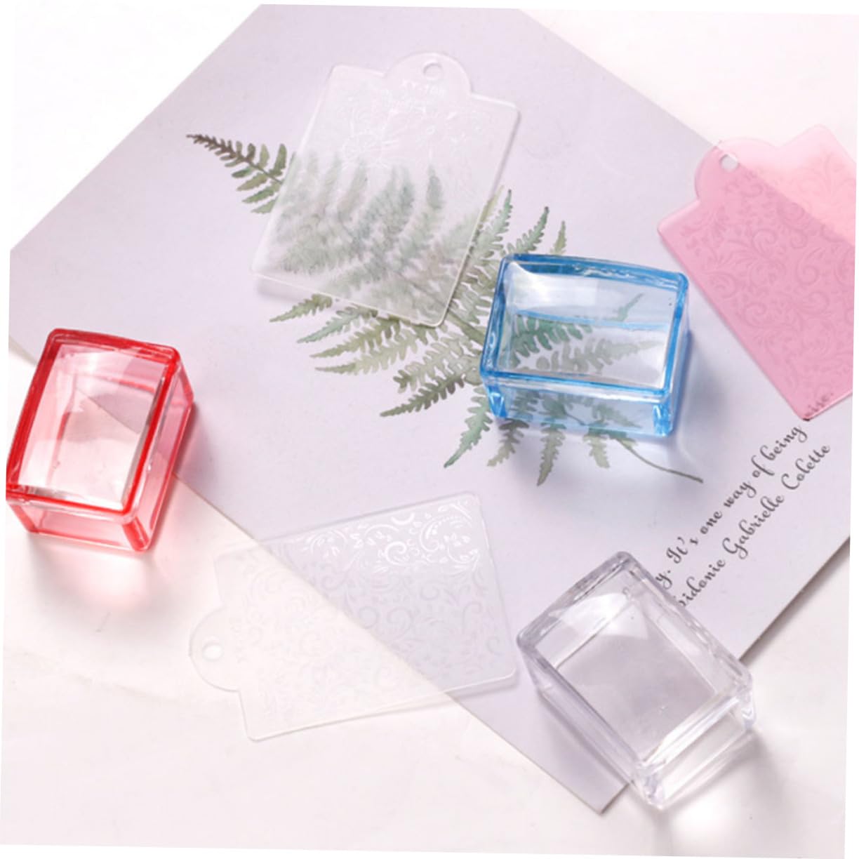 minkissy 12pcs Nail Art Stampers for Manicure Nail Transfer Tools for Unique Patterns for Home
