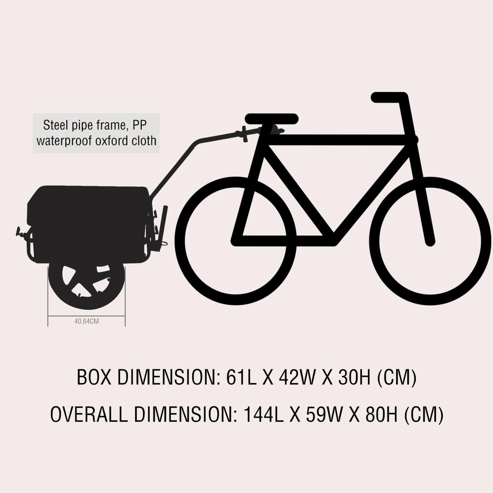 Remolque de carga plegable para bicicleta y remolque de bicicleta para perros con enganche de liberación rápida, reflectores para camping, viajes y compras