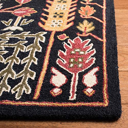 Tapete decorativo de lana SAFAVIEH 2' x 3' rojo y negro miniatura 3