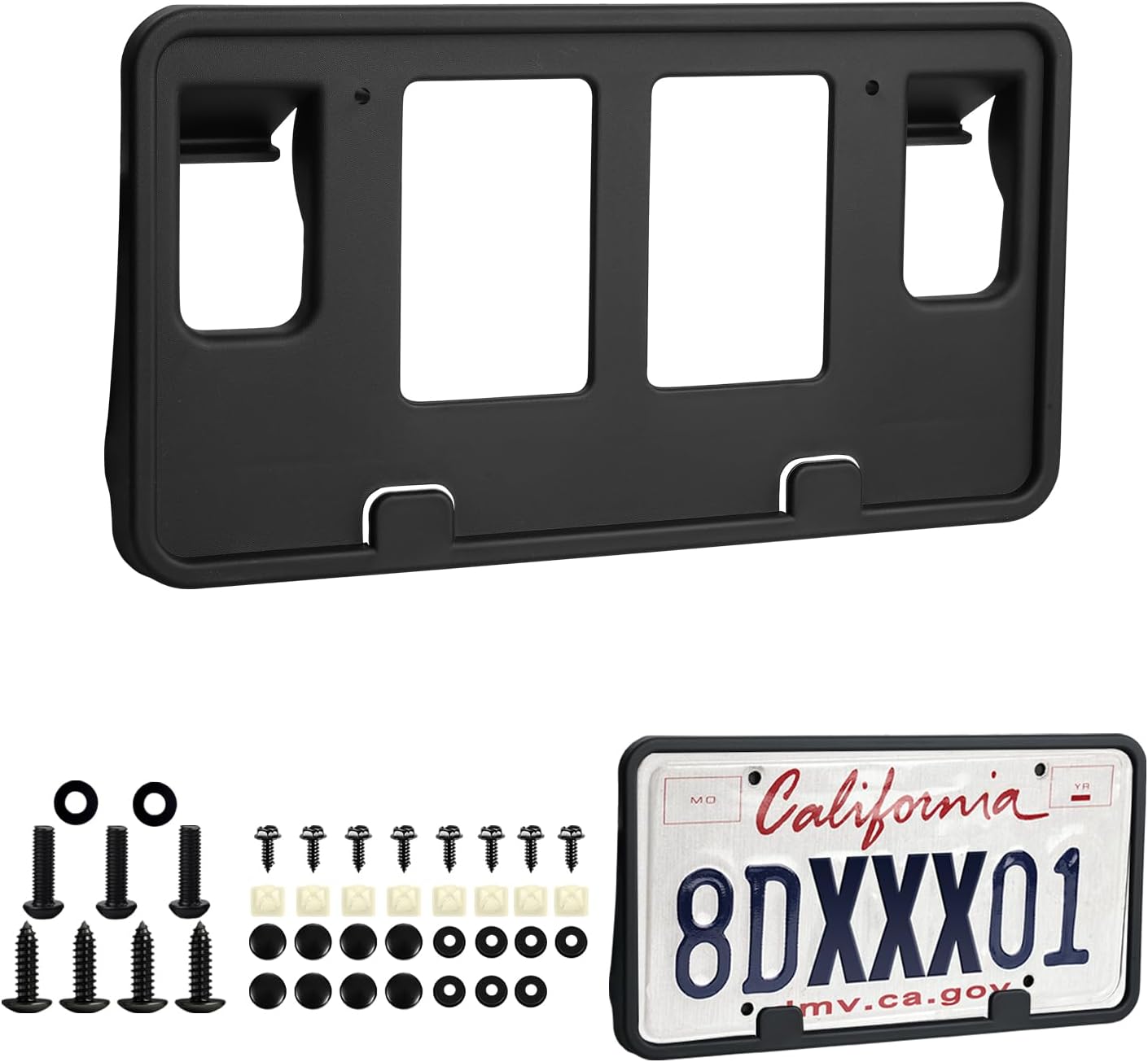 Custom Fit for License Plate Bracket Ford F-150 2008 2007 2006 Front License Plate Frame Black Car Accessories Replacement 6L3Z-17A385-AAA