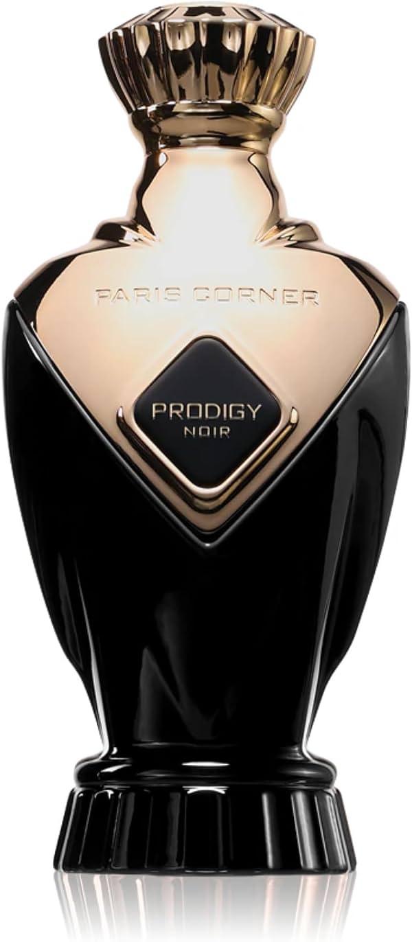 Paris Corner Prodigy Noir Perfume EDP 3.4 Fl Oz para Unisex | Perfume Lujoso y Misterioso para Mujeres y Hombres | Con Bergamota, Especias Cálidas