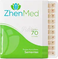Ponto Auricular Semente Escura 350 Pontos Zhenmed Auriculoterapia (Esparadrapo Redondo)