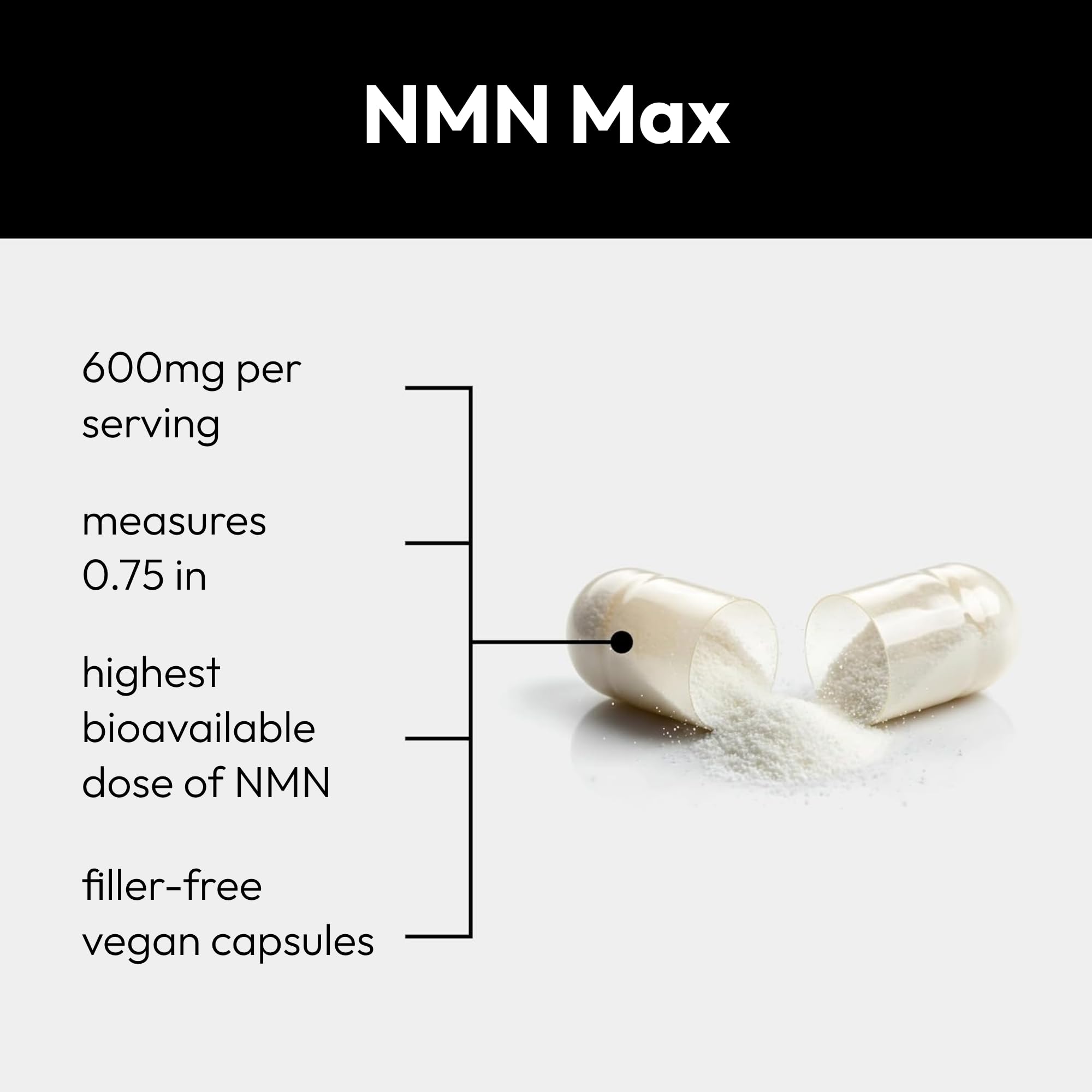 Justified Laboratories NMN Max | 18,000mg per Bottle | 120 Capsules — Amazon image 4