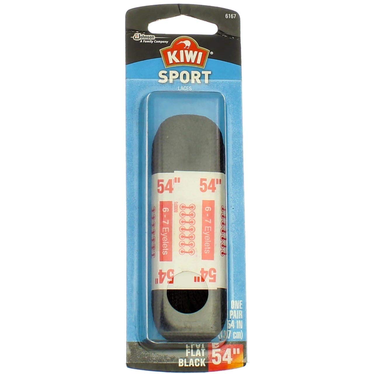 Kiwi 66616 54" Black Sport Shoe Laces
