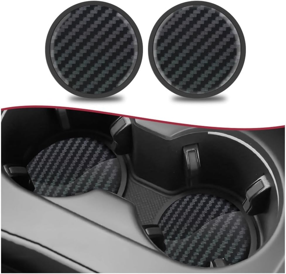 2 PCS Car Coasters Cup Holders for Lexus GS II 2000-2005, Easy Clean Gift Anti-slip Cup Mat Stylish Cup Coaster Car Interior Accessories