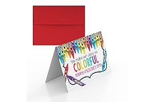 Valentine Card - Express Teachers Appreciation with Unique Crayon Design