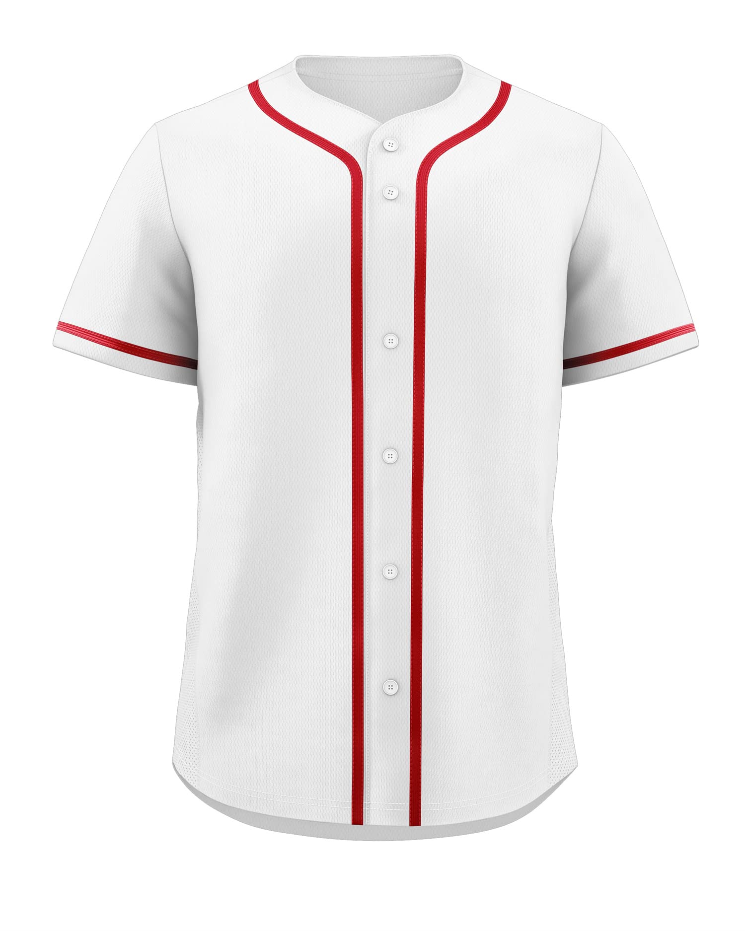 KXK Blank Baseball Jersey for Men Casual Button Down Shirts Short Sleeve Active Team Sports Uniform