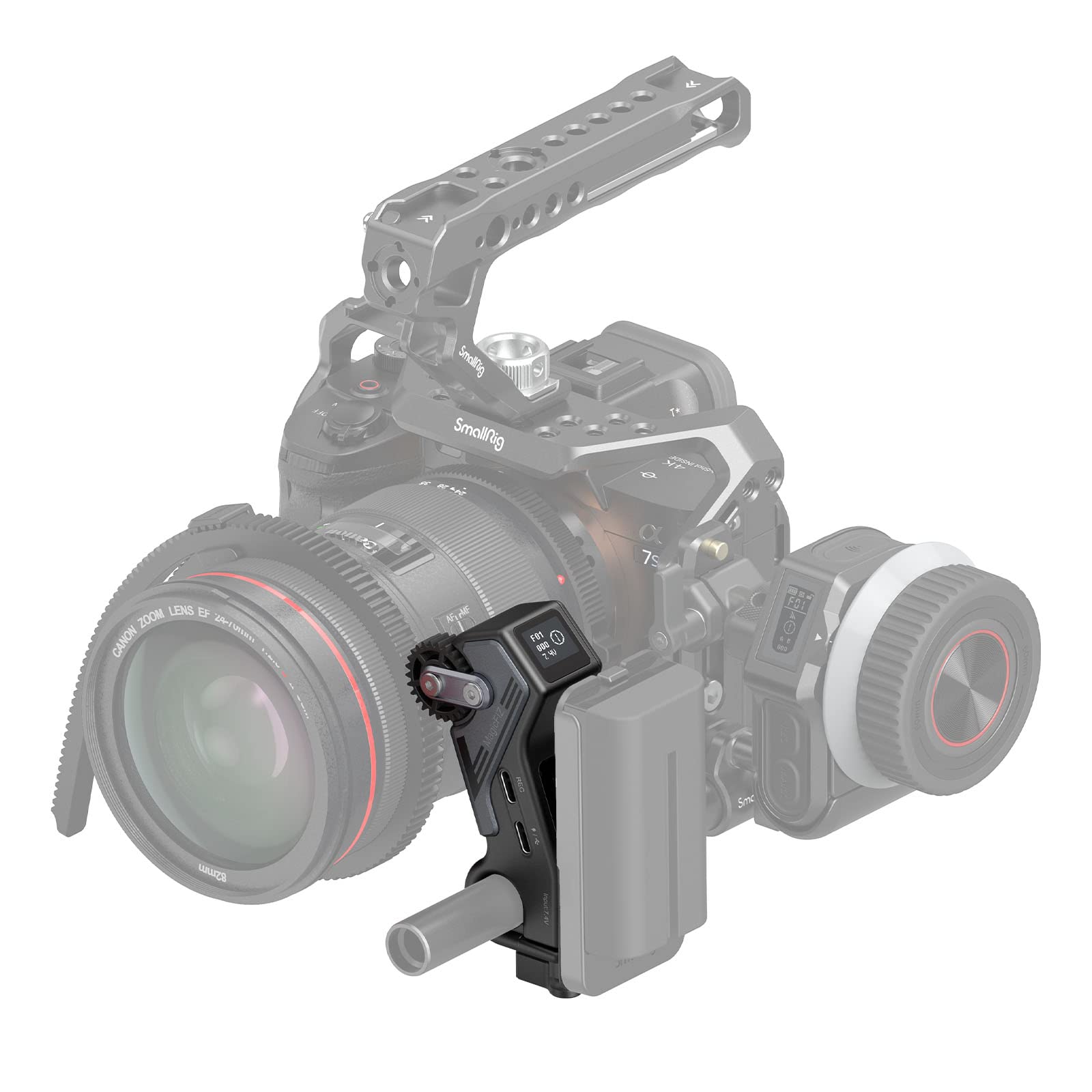 SmallRig MagicFIZ Wireless Receiver Motor with 0.52" OLED Display, Multiple Power Supply Modes, for DSLR and Cine Lenses - 3263-image-30