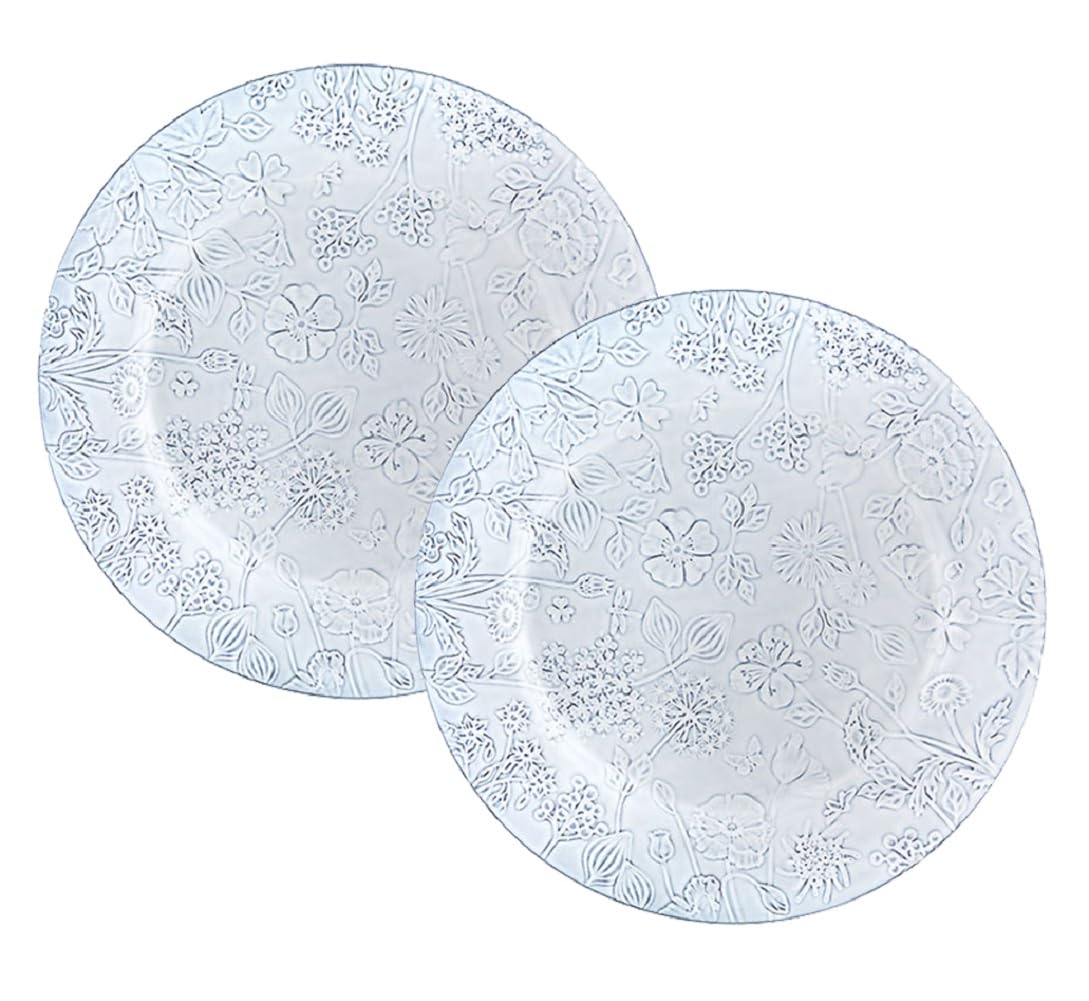 Bordallo Pinheiro Flora Charger Plate Antique White, Set of 2