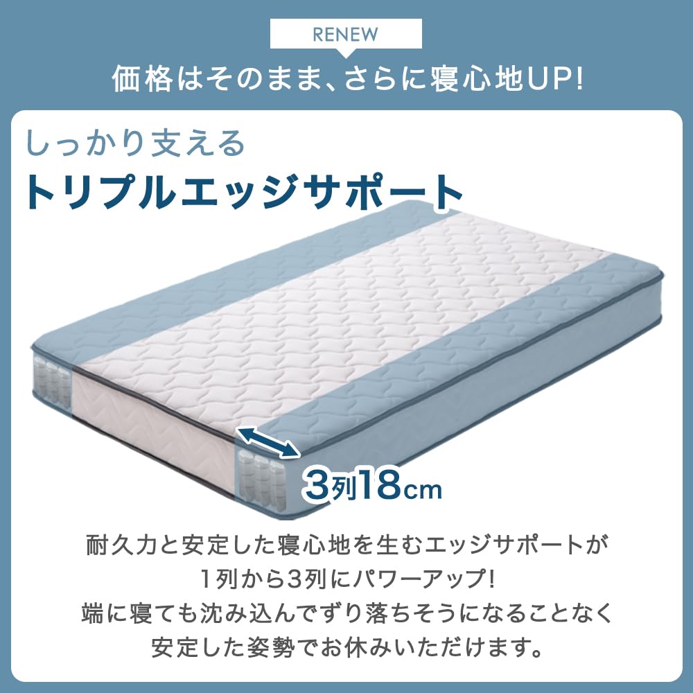 Amazon.co.jp: マットレス セミシングル 極厚22cm 429個 ポケット