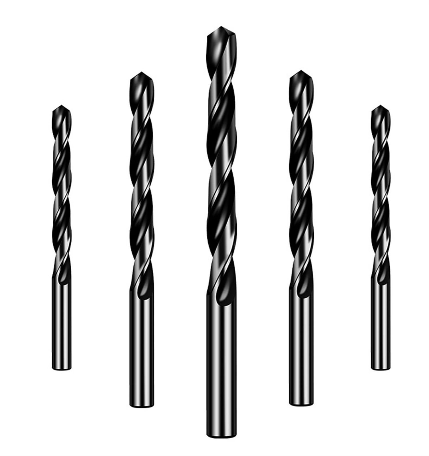 Juego De 10 Brocas Helicoidales De 1mm-14mm, Broca Negra De Nitruro HSS Hierro, Aleaciones De Aluminio Y Plásticos (Color : 10pcs, Size : 14.0mm)