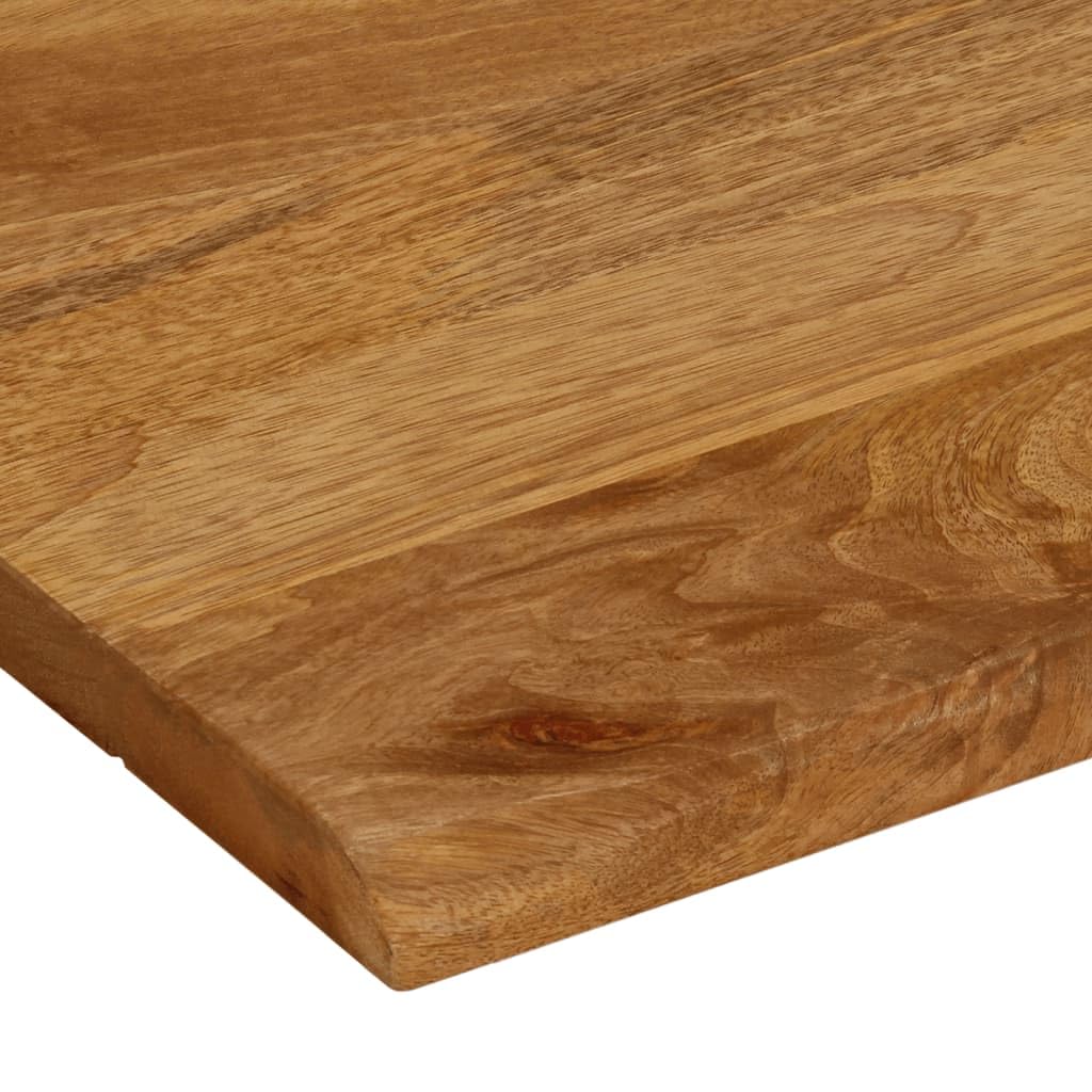 Piano Tavolo Bordi Vivi 100x80x2,5 cm Legno Massello di Mango