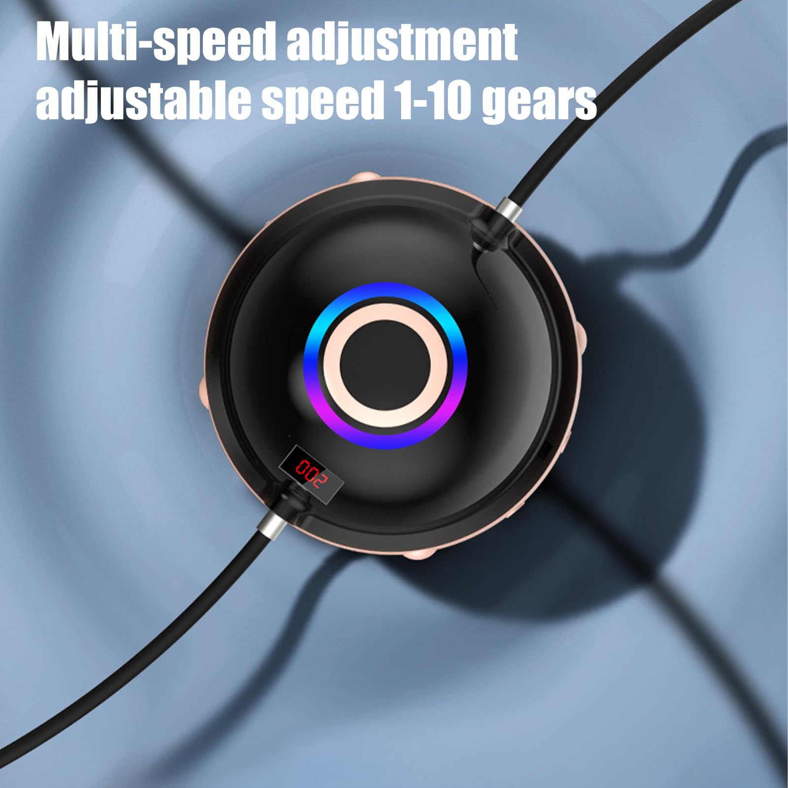 Macchina per saltare con corda per saltare, dispositivo intelligente per saltare a 10 velocità, dispositivo intelligente per saltare wireless, sistema di contatore, attrezzatura per il fitness