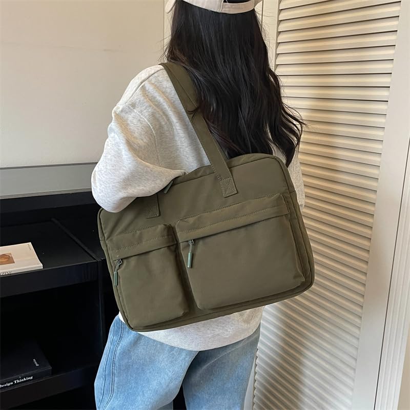 CHANGYUE Laptop-Handtasche, Aktentasche, Umhängetasche, Nylon, großes