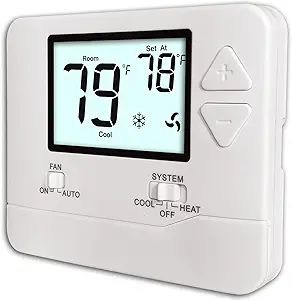 Non-Programmable Thermostats for Home 1 Heat/ 1 Cool, with 4.5 sq. Inch Display