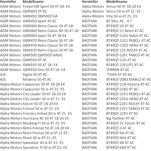 Area1 Ersatz Luftfilter + Luftfilterkasten GY6 50ccm China 4Takt 10 Zoll Kompatibel mit Explorer AGM RS Yiying 50QT/139QMA/QMB