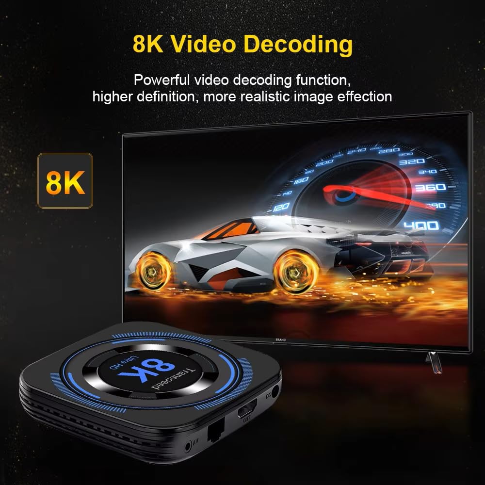 Android 12 TV BOX Allwinner H618 Dual Wi-Fi 32G/64G Quad Core Cortex A53 Supporto 8K 4K BT Audio Media Player (128g)