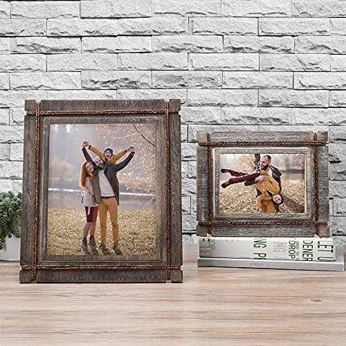 Akrilane 8.5X11 Picture Frame Wood Rustic, Decorative, Distressed & Vintage Looking Photo Frames Wall Decor For Wall Mount & Table Top Display For Home Decor – 8.5 X 11 Wedding Picture Frames – Style A #TOP1