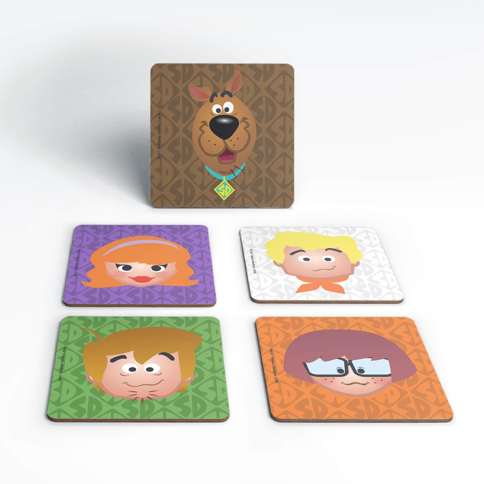 Zavvi Multicolor Scooby Doo Faces Coaster Set