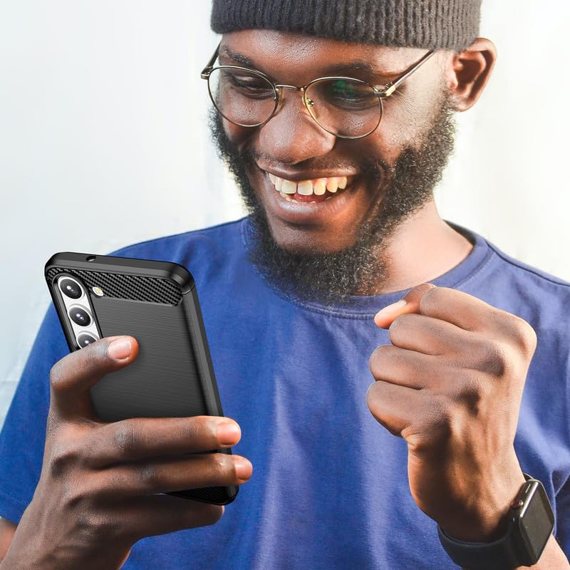 Image of Hybrid Carbon Fiber Back Case for Samsung Galaxy S23 (Black)