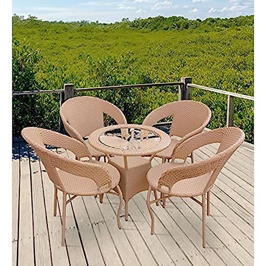 D-12 Patio|Indoor| Outdoor| Living Room | Balcony | Garden | 4Chair 1Table Furniture Set |Coffee Chair Set |Powder Coated