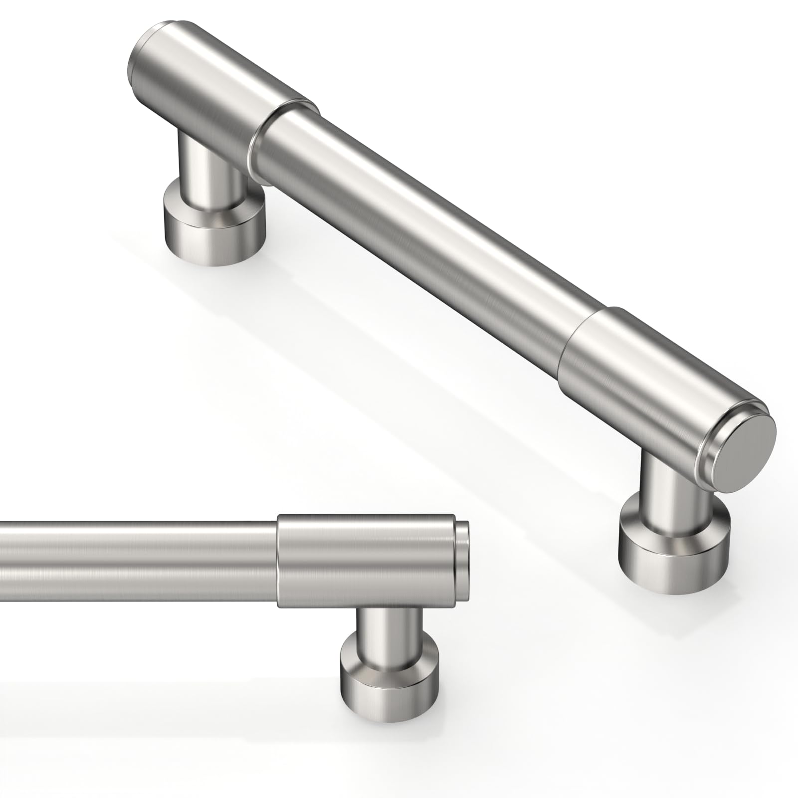 Asimerdeco 10 Pack Brushed Satin Nickel Cabinet Pulls 3.75 Inch(96mm) Kitchen Cabinet Handles Cabinet Hardware Drawer Pulls