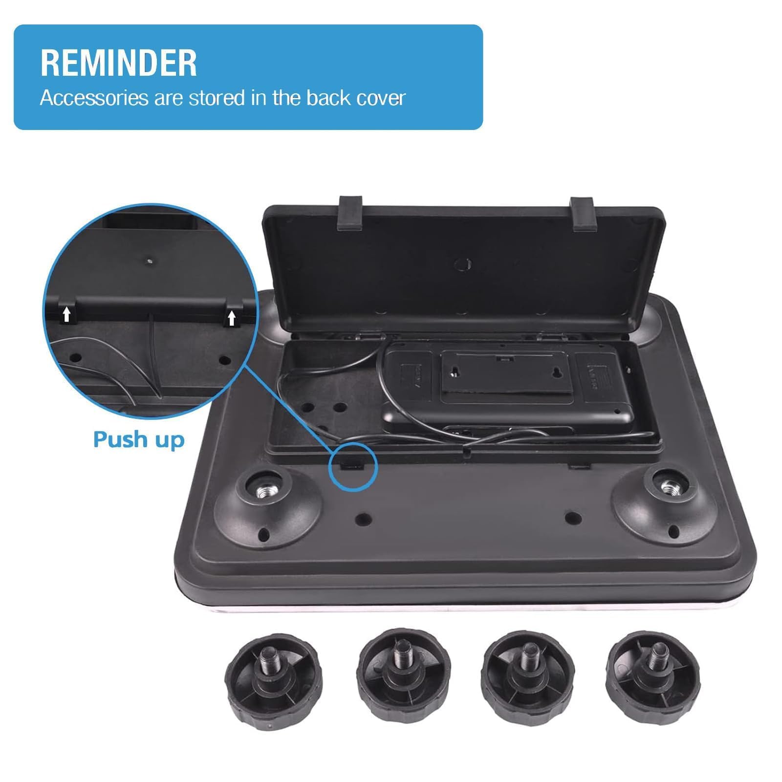 SurmountWay Shipping Scale 660lbs LCD Digital Platform Heavy Duty Portable Stainless Platform for Postal Shipping Scale Industrial Floor — view 3