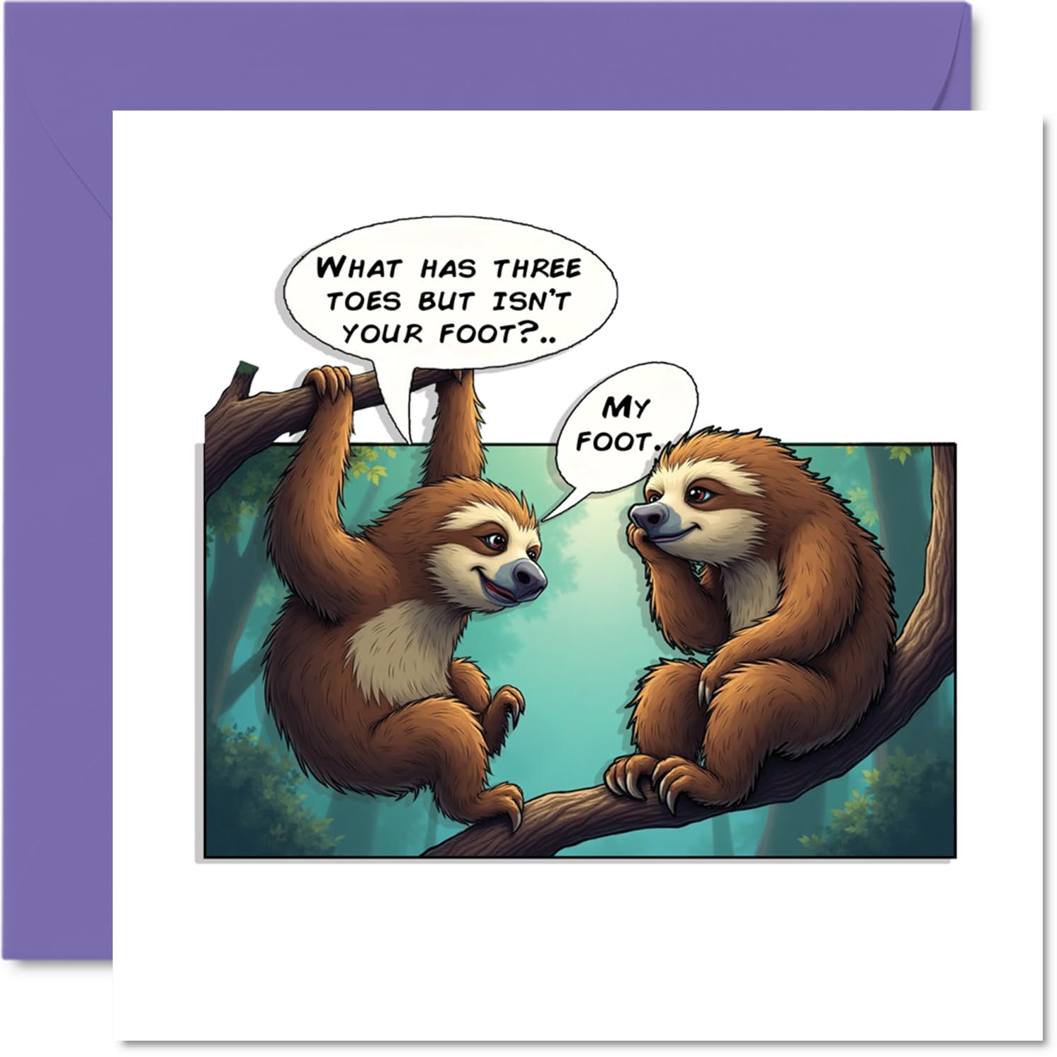 Funny Birthday Cards for Women Men - Sloth Joke - Happy Birthday Card for Mum Dad Brother Sister Son Daughter Nan Grandad, 145mm Humour Banter Bday Greeting Cards