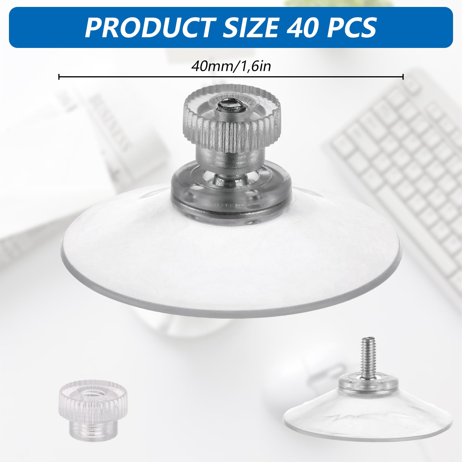 EFUTURETIME 30 x zuignappen met schroefdraad 40 mm, transparante zuignaphaken, M5, kartelmoer, zuignappen voor ramen, auto, decoratie, ophanging EFUTURETIME 30 x zuignappen met schroefdraad 40 mm, transparante zuignaphaken, M5, kartelmoer, zuignappen voor ramen, auto, decoratie, ophanging