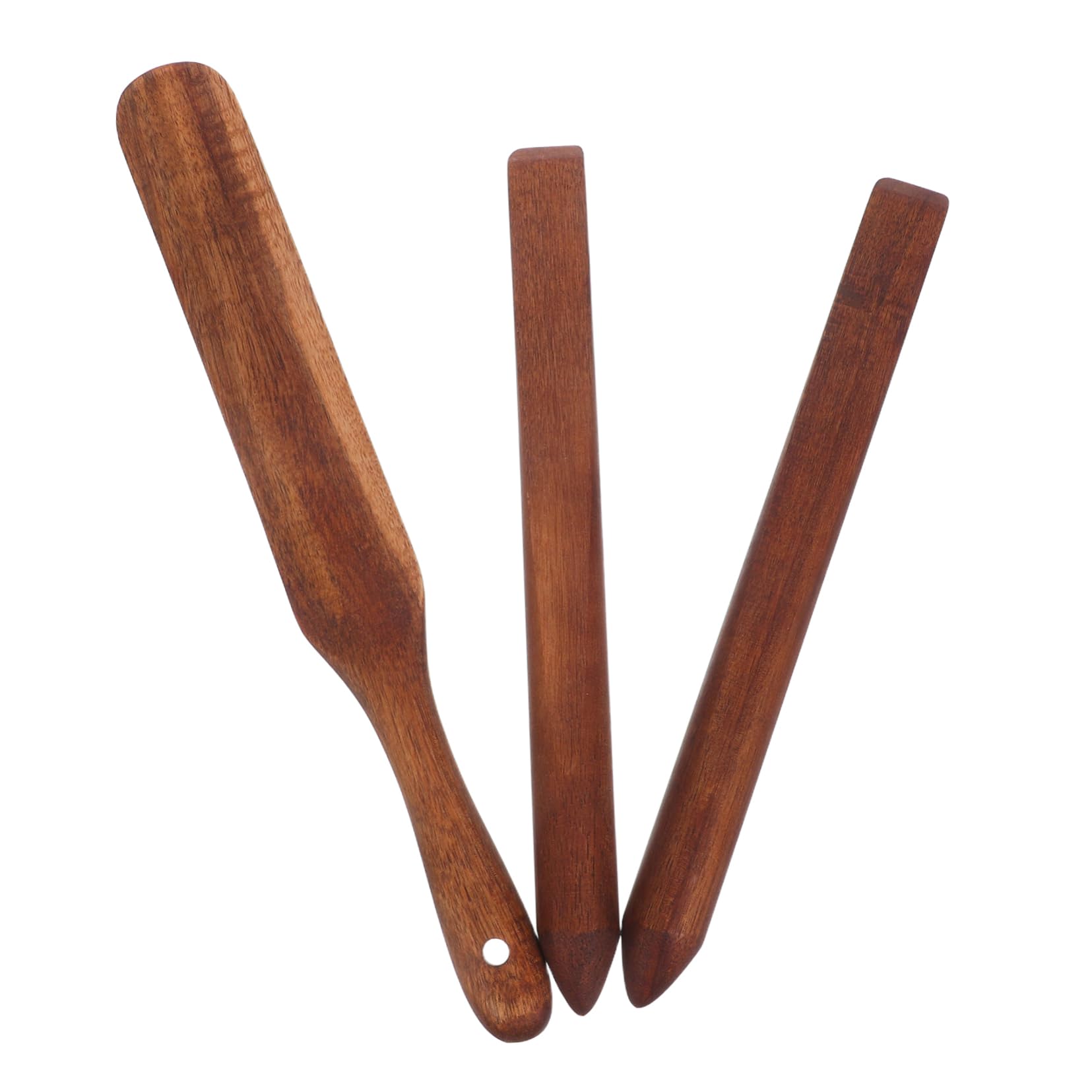 Amosfun 3piezas Varillas de Madera de Acacia para Remover Masa Madre Espátula de Madera para Mezclar Pan Utensilios de Cocina para Cocinar y Hornear