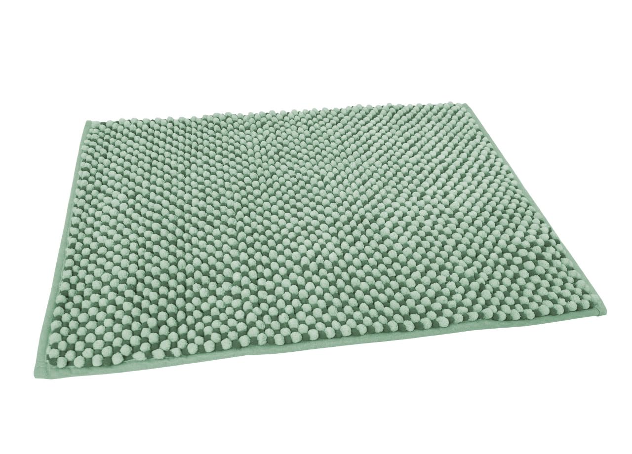 Tappetino Da Bagno In Ciniglia Homaxy - Antiscivolo, Morbido E Assorbente - 40x60cm Verde Salvia
