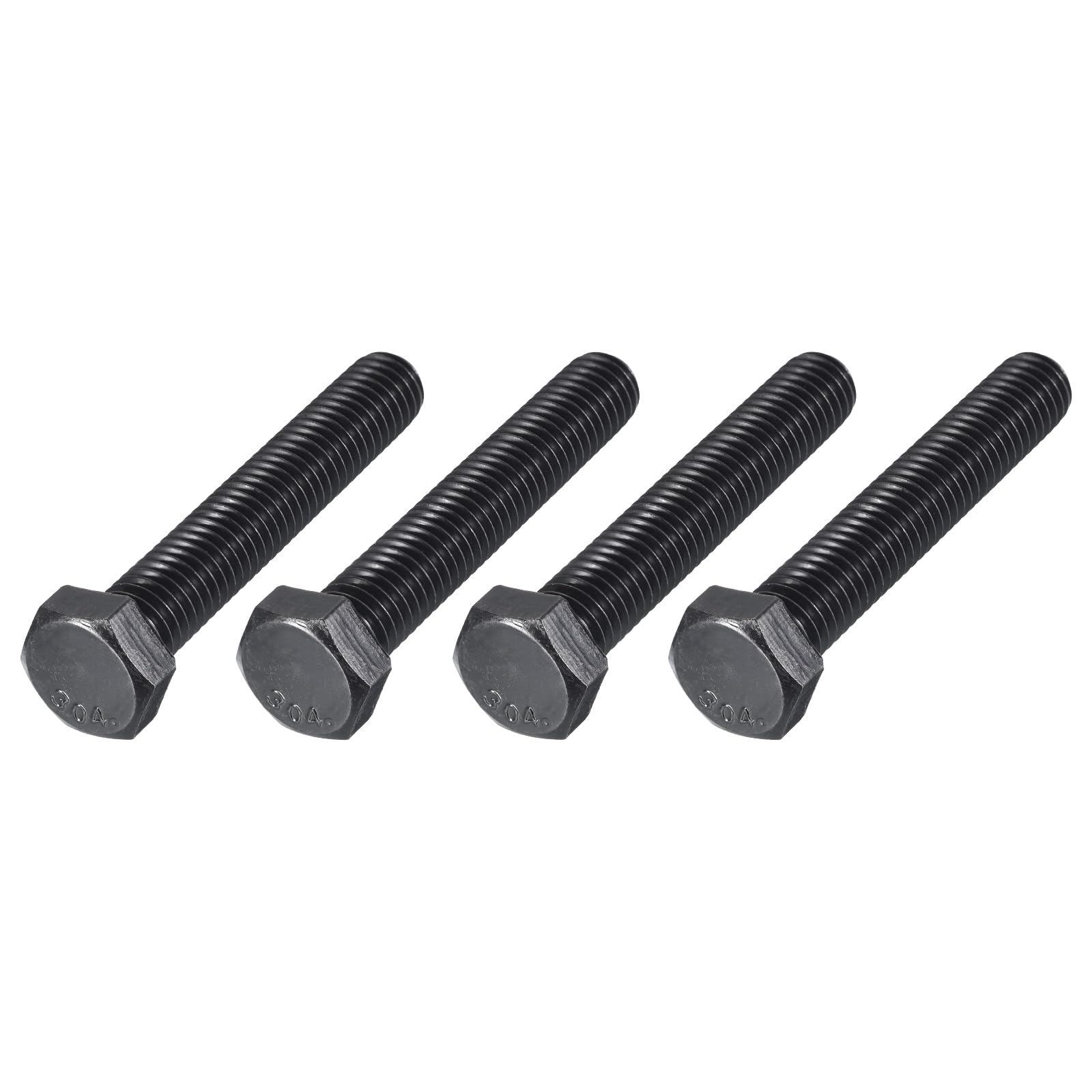 METALLIXITY Hex Head Bolts (1/2-13 x 3") 4Pcs, 304 Stainless Steel 18-8, Fully Threaded, External Hex Drive