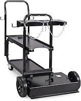 Miller MLL951770 Dual Cylinder Rack Cart - Easy Maneuver MIG Welder Gas Holder for Multimatic & Millermatic