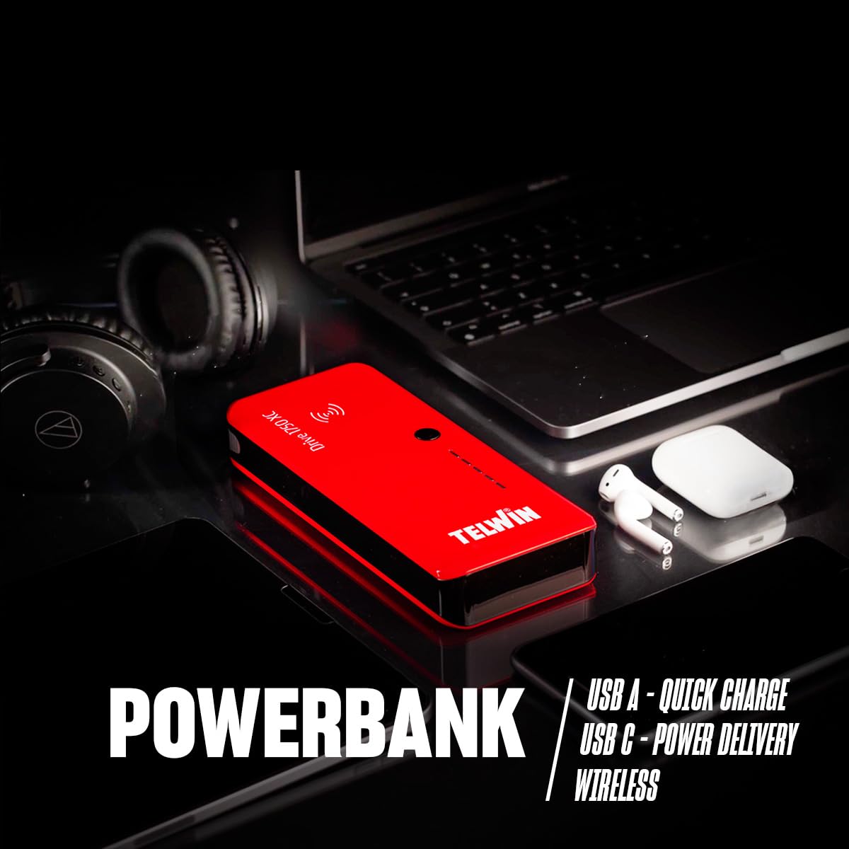 Telwin Drive 1750 XC Kompaktowy przenośny wzmacniacz i power bank