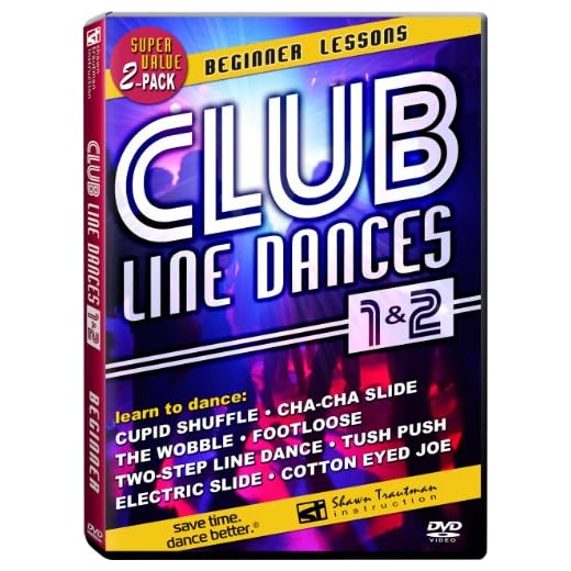 Club Line Dances 1 & 2: Beginner Lessons - Learn to dance the Wobble, Electric Slide, Cha-Cha Slide, Two-Step Line Dance, Cupid Shuffle, Cotton Eyed Joe, Footloose & Tush Push