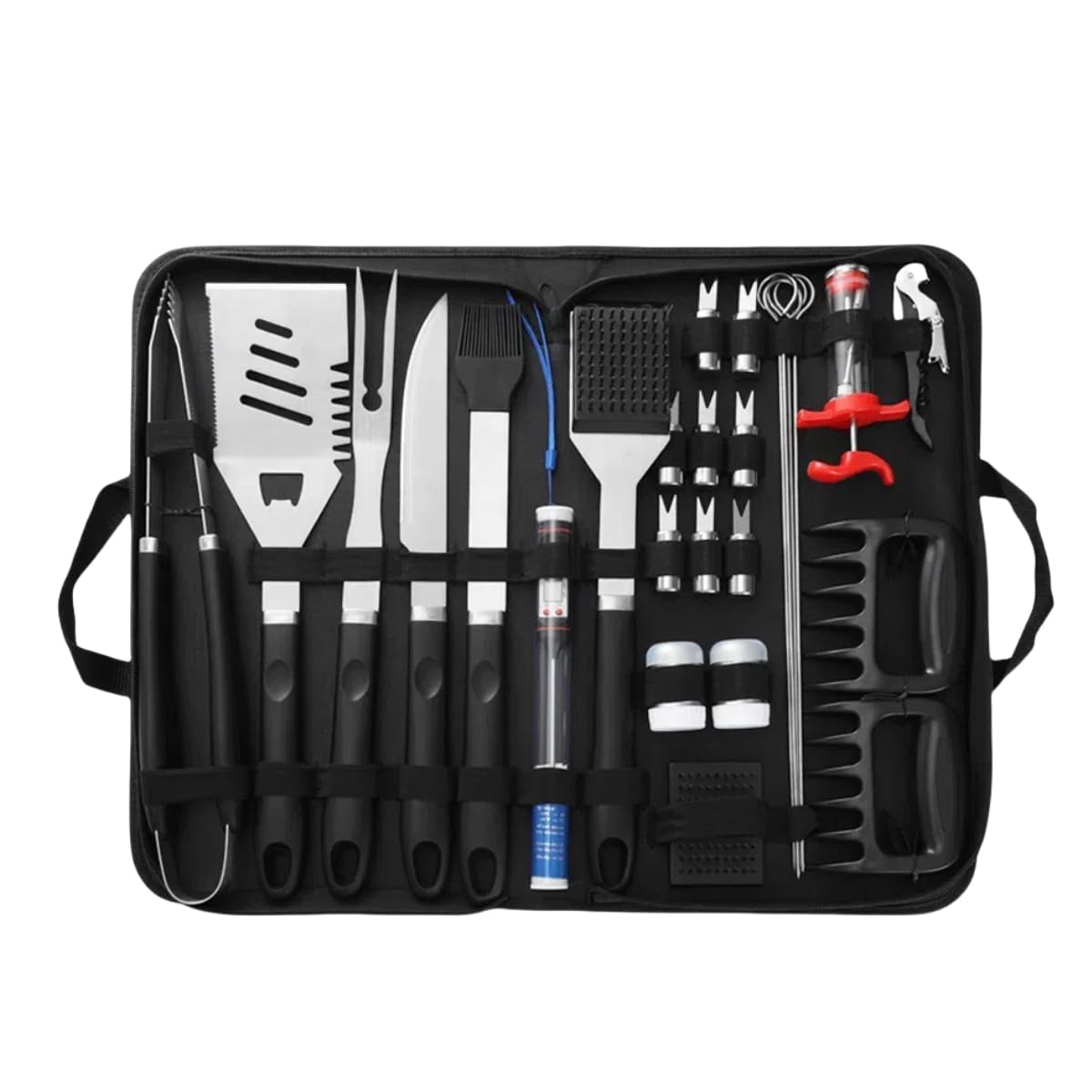 2 Paar Pulled Pork Krallen Gabeln - Garten Grills & Zubehör Grillbesteck Gabeln, Männer Geschenk Geschenke für Papa, Grill Zubehör Grillzubehör, BBQ Zubehör (BBQ–26-teiliges Set)