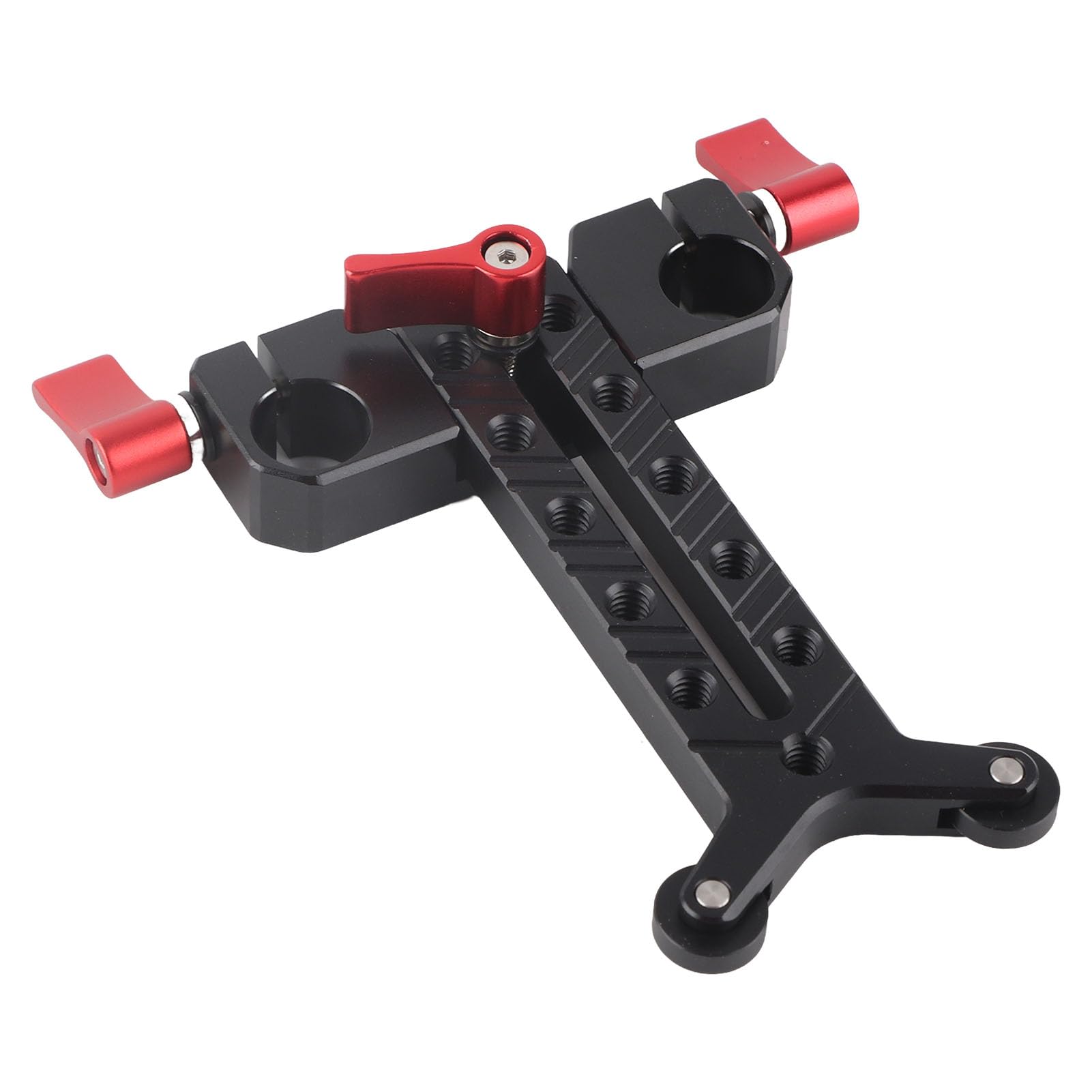 Lens Mount Lightweight Height Adjustable 2kg Loading Long Aluminum Alloy Lens Holder with Pulley for Camera Shoulder Rig